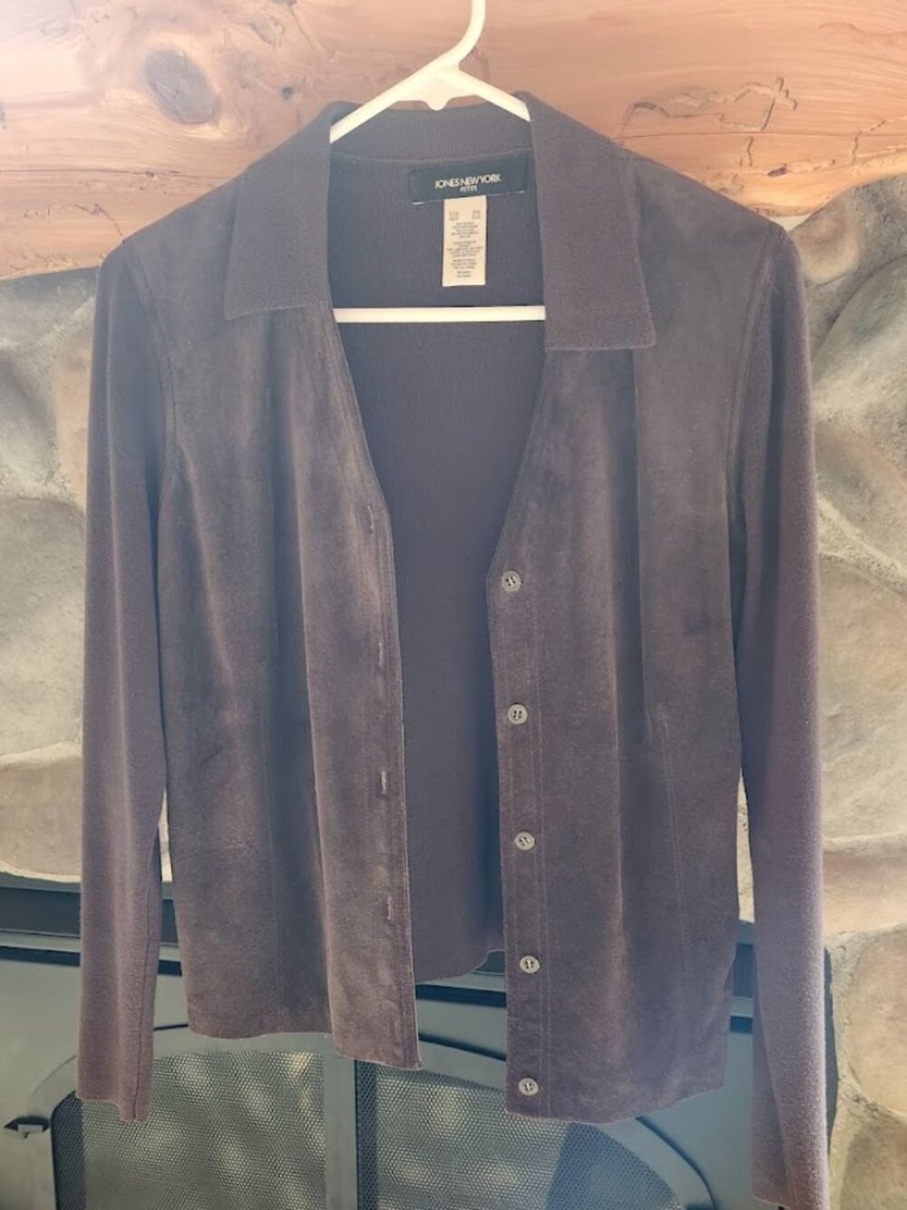 Jones New York Petite Cardigan - Dark Brown Button-Front!